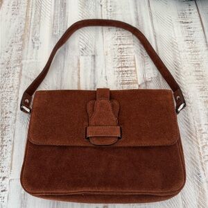 Banana Republic Rich Brown Suede Bag